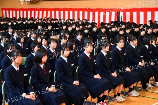 帯広第一中学校卒業式１９（金野和彦撮影）