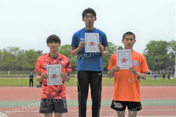 男子１００メートル表彰　