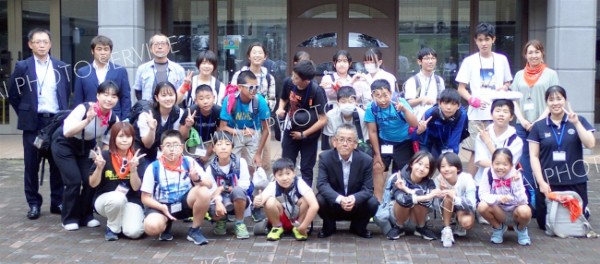 士幌町を訪れた鎌ケ谷市の小中学生