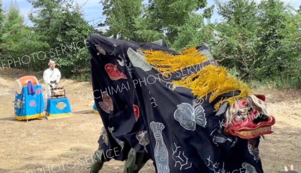 伝統の獅子神楽　４年ぶりに披露　報徳二宮神社　豊頃