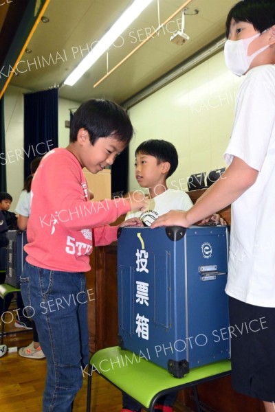 児童会選挙、帯広柏小で本物の投票箱を使用　市内唯一