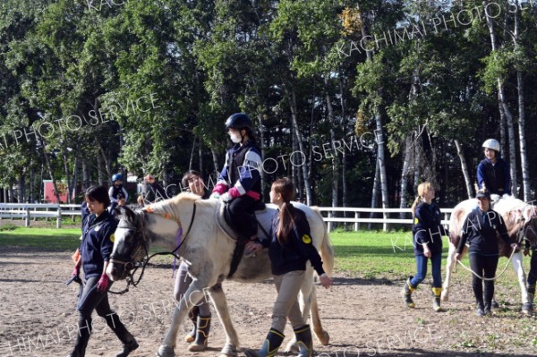 帯畜大で「馬」知って　馬術ショーや乗馬体験楽しむ