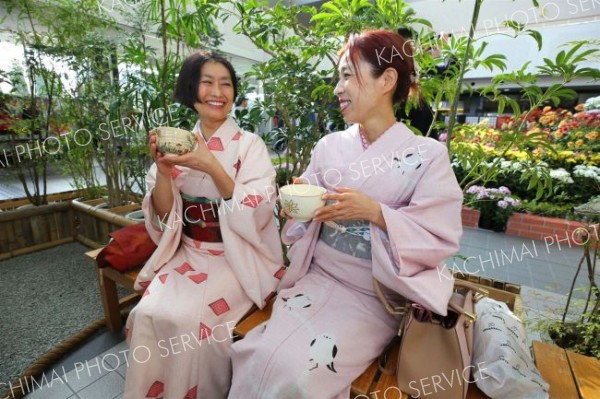 「文化の日」茶や書、花に触れ　菊まつり会場で芸術の秋楽しむ