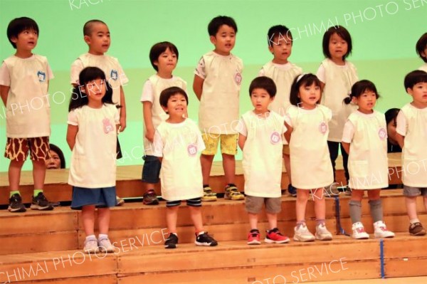 駒場認定こども園、東士狩、南中、西中へきち保育園の子どもたち