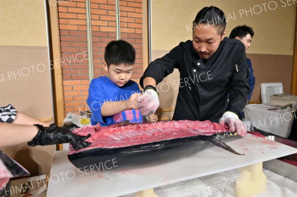 マグロ解体にくぎ付け　北海道ホテルで納涼祭 6