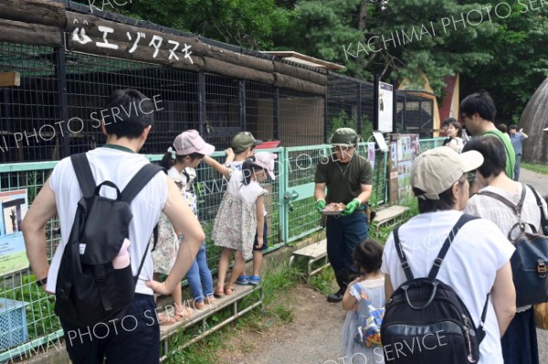 給餌の様子、解説付きで　おびひろ動物園で「モグっとガイド」