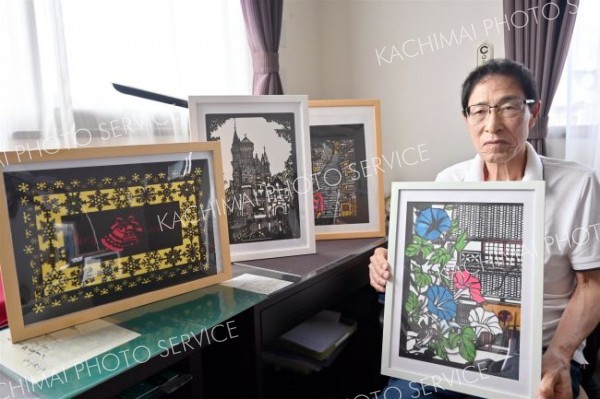 切り絵の趣味歴４０年、技術はプロ並み　広尾