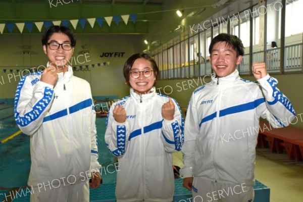 ＪＯＹＦＩＴ帯広の箱崎、野原、山村上位入賞へ意欲、ジュニアオリンピックカップ夏季水泳大会