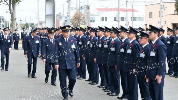 秋の火災予防運動始まる　とかち広域消防局局長「あらゆる世代に啓発を」訓示