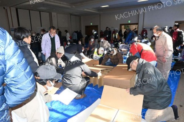 利別地区の住民９３人が避難訓練　池田 4