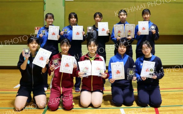 個人戦女子の上位入賞選手