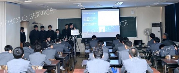 帯広工業高　課題研究の発表会