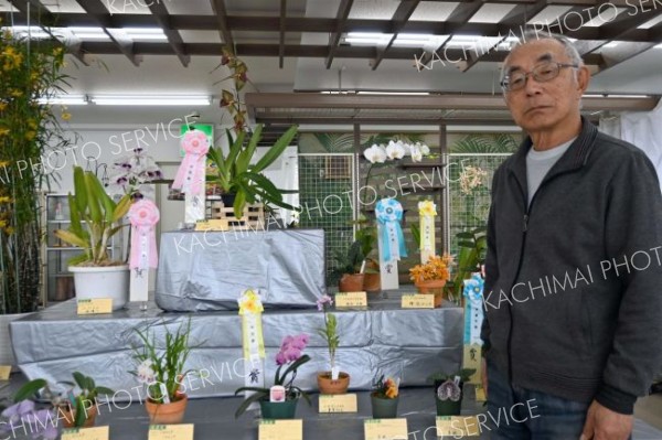 「春の蘭展」をＰＲする帯広蘭友会