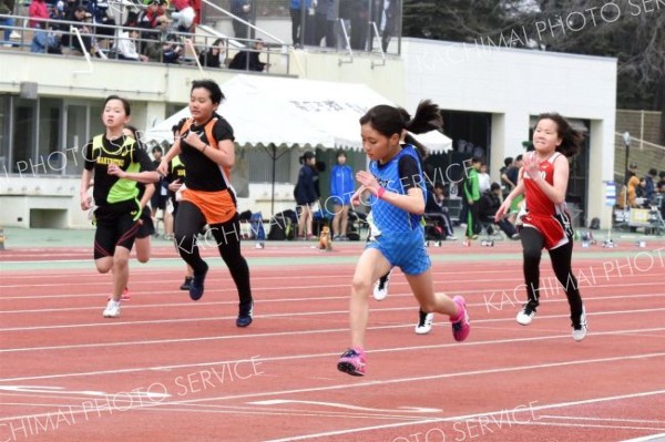 小学女子１００メートル５組