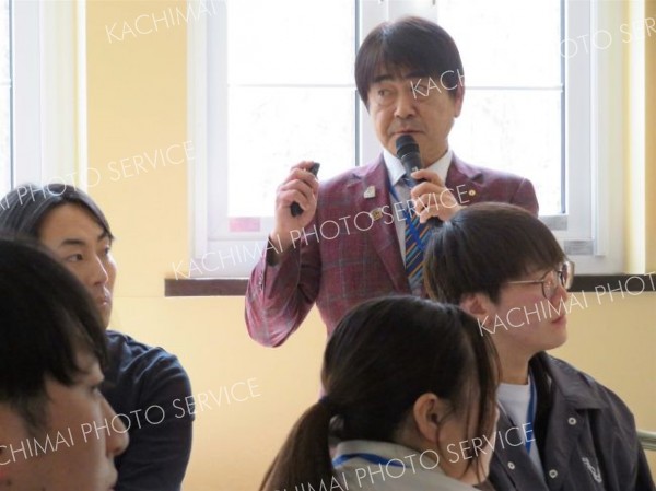 あいさつする