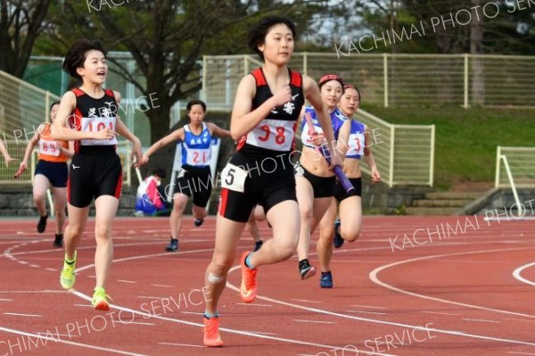 中学女子４００メートルリレー　２組