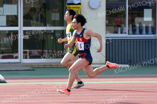 中学男子２００メートル　８組
