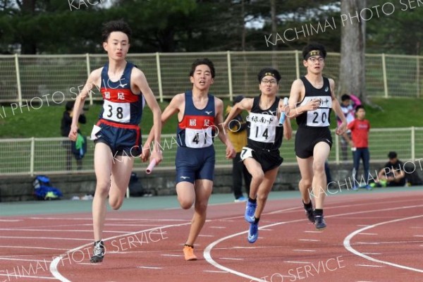 中学男子４００メートルリレー　２組