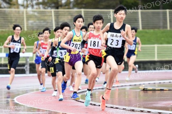中学男子１５００メートル　２組