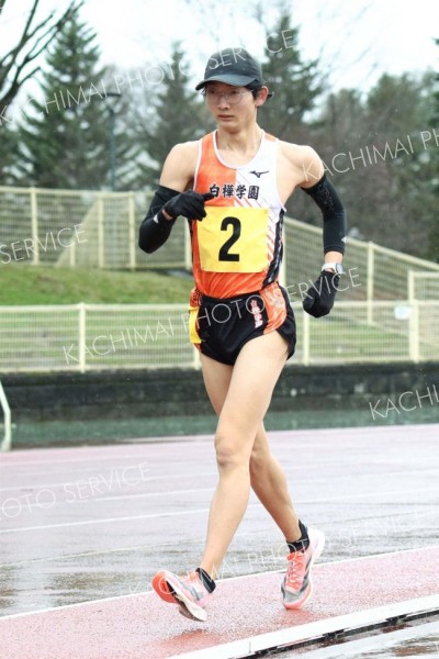 【男子５０００メートル競歩】２週間前の記録会からタイムを３秒０１伸ばした大野楓護（白樺学園高）