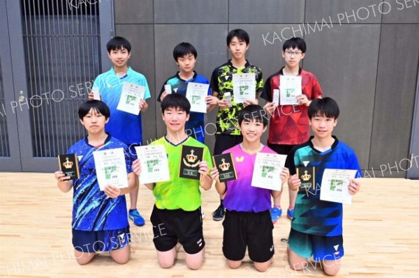 男子シングルスの入賞者