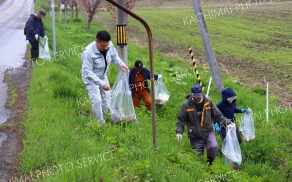 清水でクリーン・デー　町民が美化活動に汗