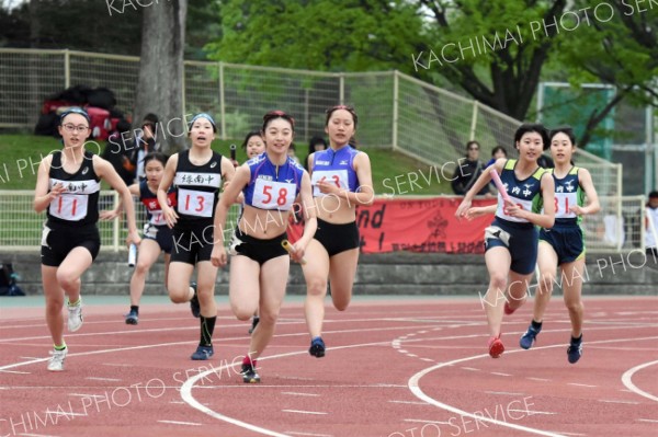 中学女子４００メートルリレー３組
