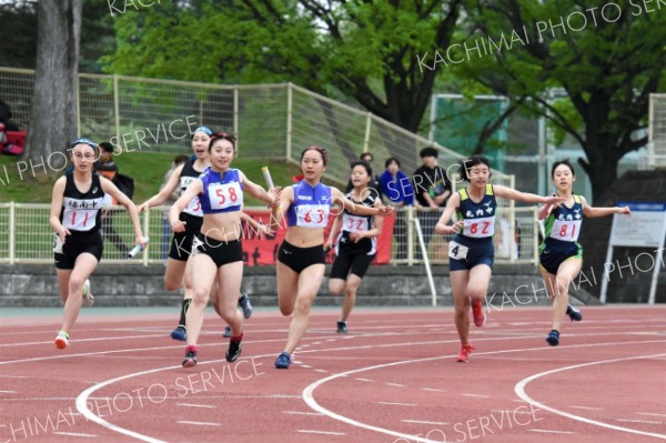 中学女子４００メートルリレー３組