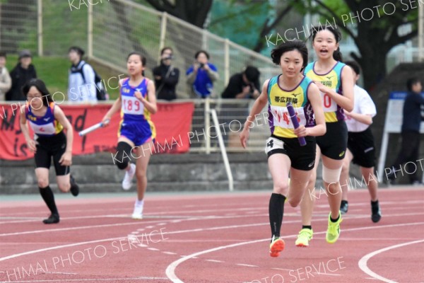 中学女子４００メートルリレー２組