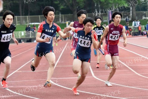 男子４００メートルリレー予選１組