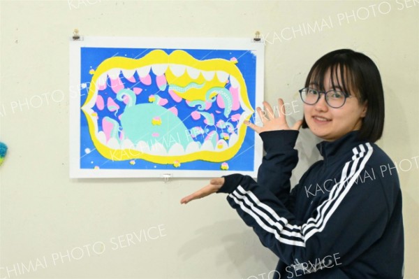 宇宙テーマにシルクスクリーン　個展、フローモーションで