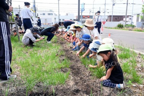 チャーミーくん大人気？　帯広署で園児招き「ひまわりの絆プロジェクト」～こぼれ話 3