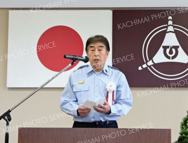 地域の安全へ誓い新た　池田町消防団創設１２０周年記念式典