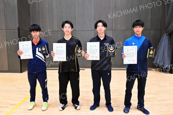 高校男子の部の入賞者