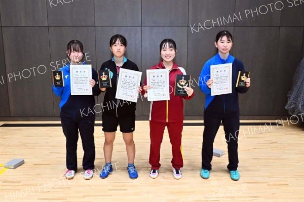 高校女子の部の入賞者