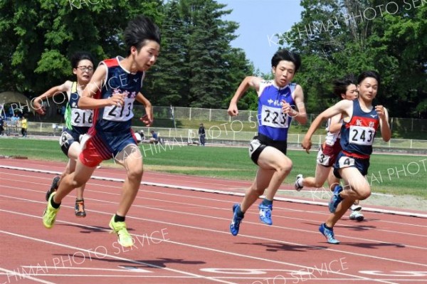 １年男子１００メートル決勝