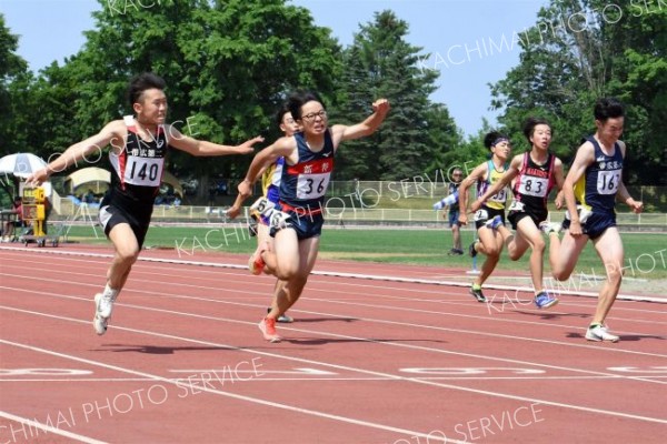 【３年男子１００メートル決勝】２００メートルに続いて１００メートルも制した