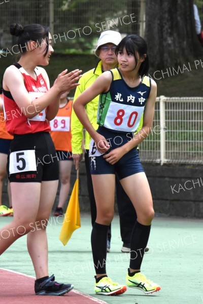３年女子１００㍍準決勝３組