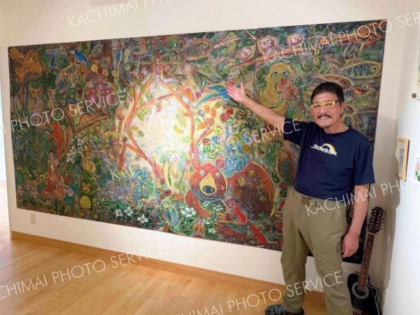 森の動物たちが奏でる音色　福原美術館で絵画展