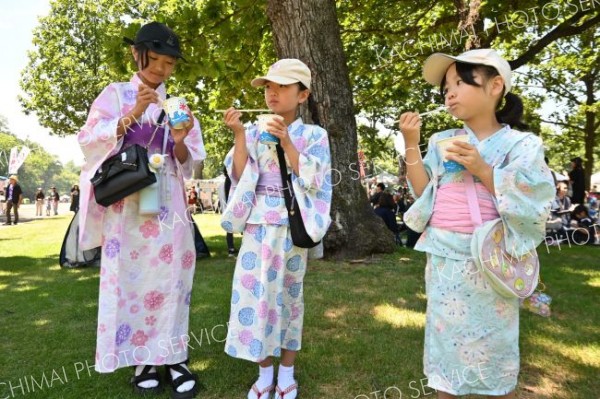 芽室花火大会「華音」　昼間は親子連れでにぎわう　飲食６０店、移動動物園も