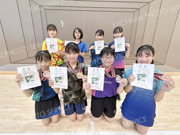 女子個人戦シングルスの入賞者
