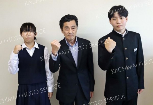 全道柔道大会へ意気込み　池田中学生が出場報告