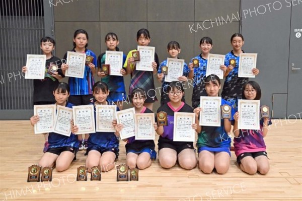 女子の上位入賞者。