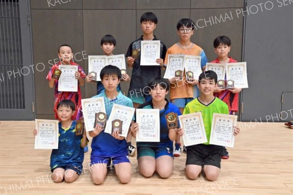 男子の上位入賞者。