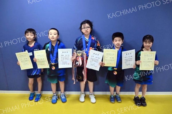 小学生の十勝勢５人、全国卓球で健闘　札内クラブは北日本８強
