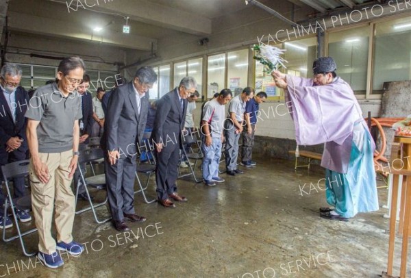 ３日の網入れへ豊漁祈願　大樹漁協