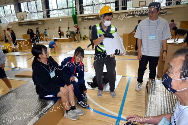 避難所づくり体験、ドローン活用も　水害想定し帯広市防災訓練練 3