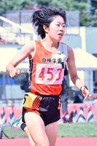 【女子１５００メートル決勝】大会記録には１秒およばなかったが、４分４６秒６４の自己ベストをマークした中橋奏瑛（白樺学園）