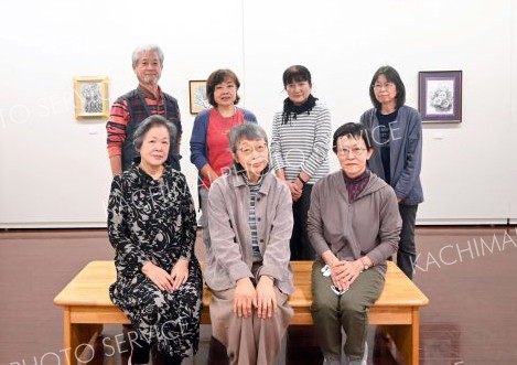 墨の濃淡で豊かに表現　帯広市民ギャラリーで墨絵の会作品展