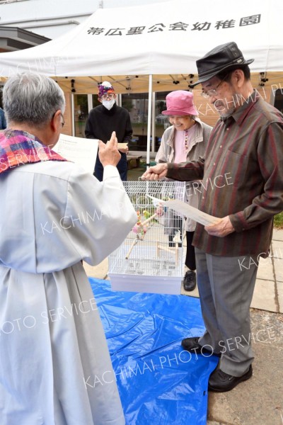 ペットの健康や幸せを祈る様子
